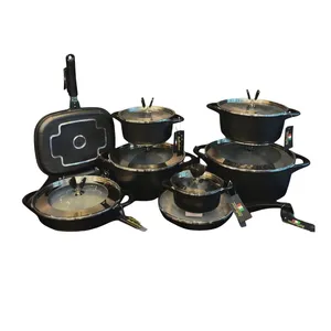 سرویس قابلمه و تابه گرانیتی 17 پارچه بالنتین مدل ایتالیا کد 700019