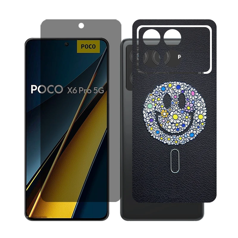 محافظ صفحه نمایش حریم شخصی گلس مدل Together مناسب برای گوشی موبایل شیائومی Poco X6 Pro به همراه برچسب پوششی