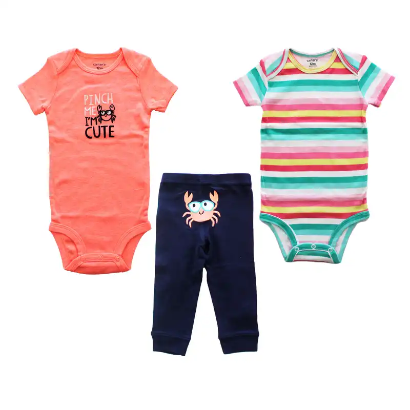ست 3 تکه لباس نوزادی کارترز مدل خرچنگ