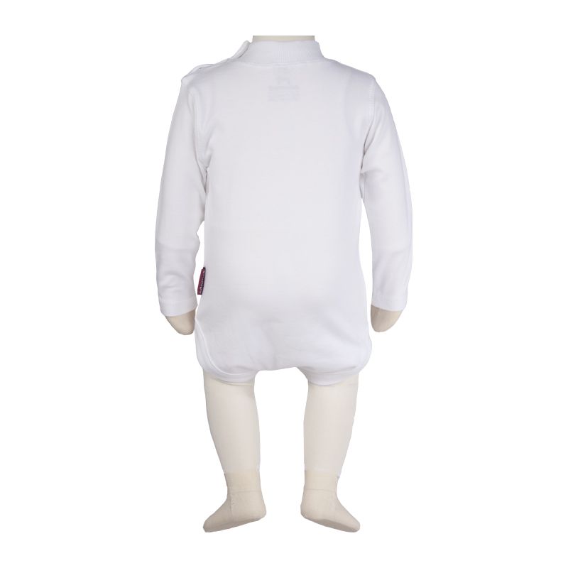 بادی آستین بلند نوزادی آدمک کد 17600 رنگ سفید - - 4