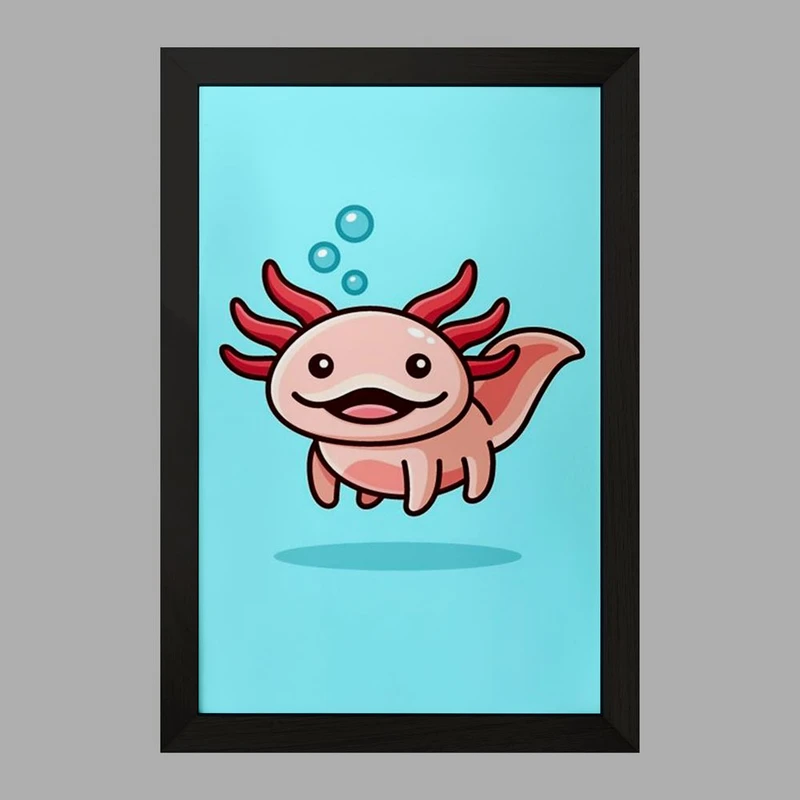 تابلو خندالو مدل حیوانات آبزی ماهی اکسولوتل کد 28155