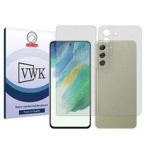 VWK Tough model matte screen protector suitable for Samsung Galaxy S21 FE 5G mobile phone along with the back protector 