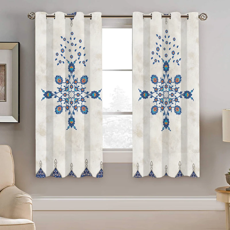 پرده نیروانا طرح سنتی مدل مخمل کد 8963 سایز 140×200 سانتی متر