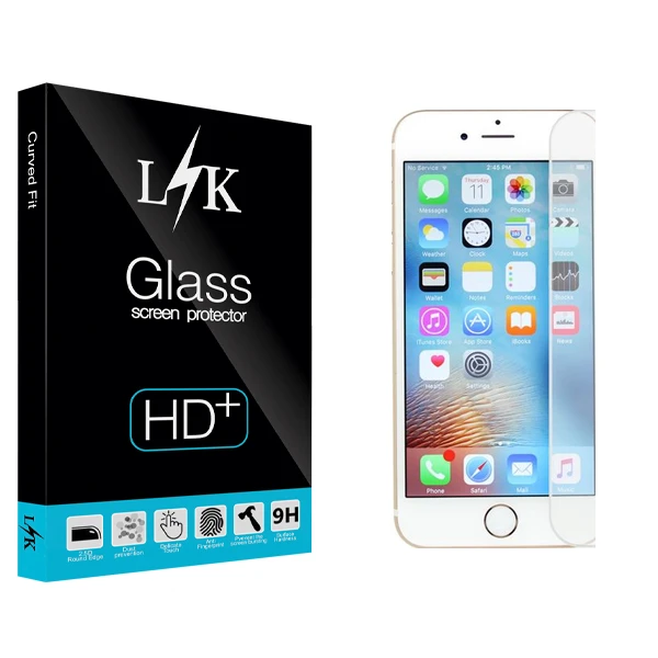 محافظ صفحه نمایش شیشه ای تمپرد ال کی مدل +HD مناسب برای گوشی موبایل آیفون 6/6s