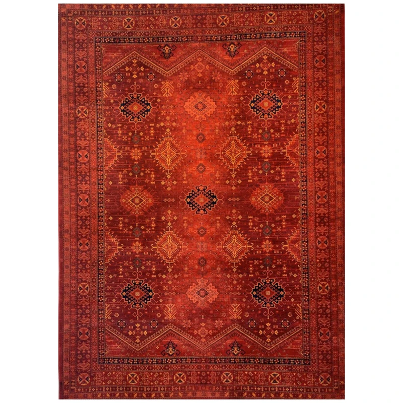 فرش ماشینی 700 شانه زمینه لاکی حاشیه لاکی مدل  بلوچ bcf کد 816