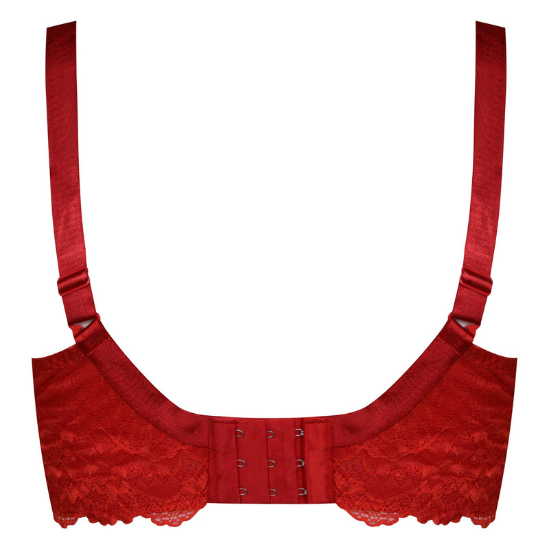 سوتین زنانه پانیذ مدل ساتن فنردار کد 22206 رنگ قرمز