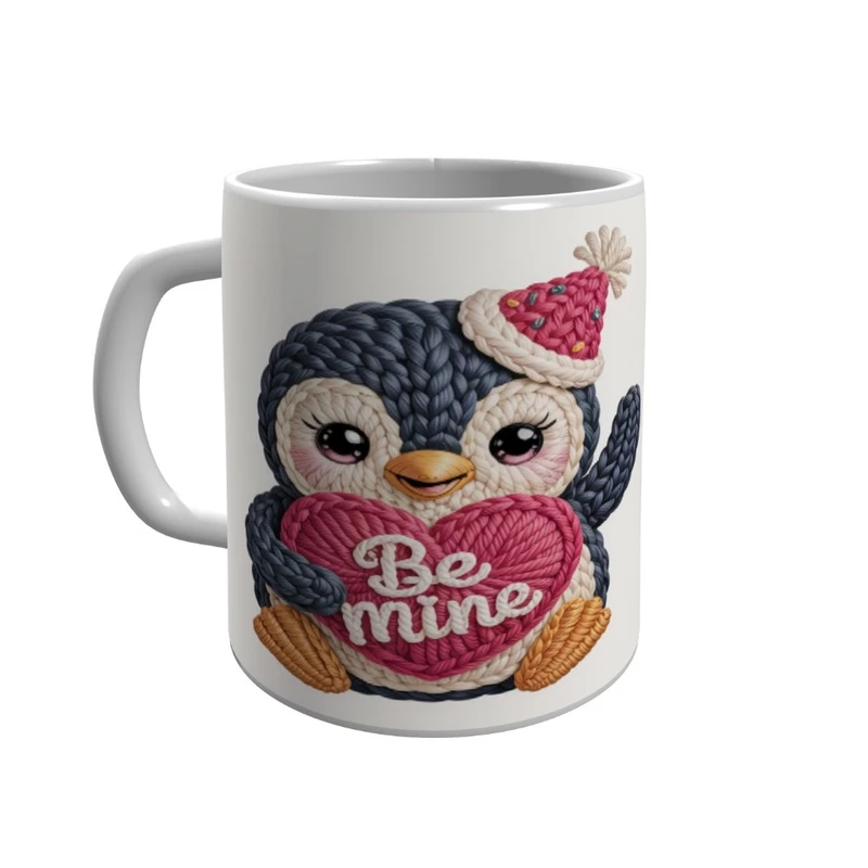 ماگ پاد آفرین مدل پنگوئن بافتنی 