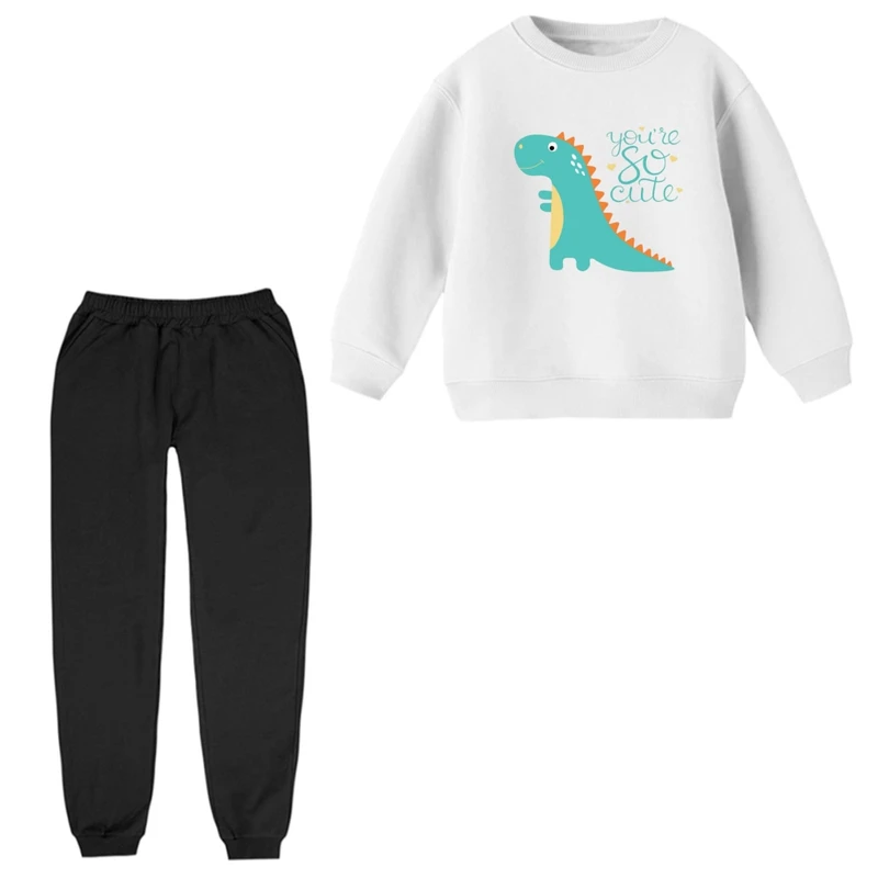 ست سویشرت و شلوار راحتی بچگانه مدل دایناسور کد ۳۲  