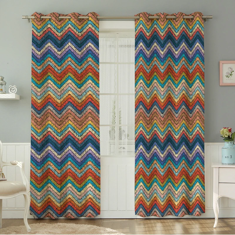 پرده نیروانا طرح سنتی  مدل هازان کد 4550 سایز 140×280 سانتی متر