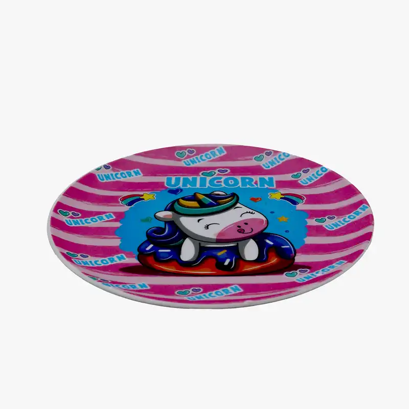 بشقاب کودک مدل یونیکورن کد YP1-E77-20CM