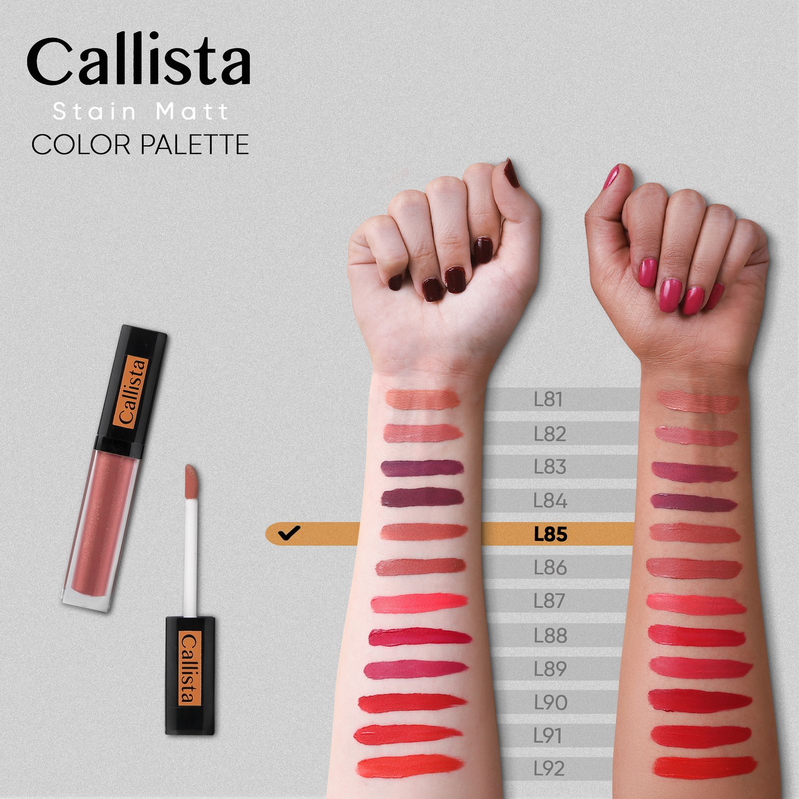 رژ لب مایع کالیستا مدل Stain Matt شماره L85 - - 2
