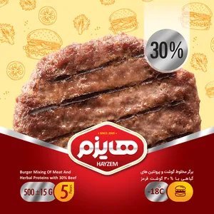 همبرگر گوشت قرمز 30 درصد هایزم 5 عددی