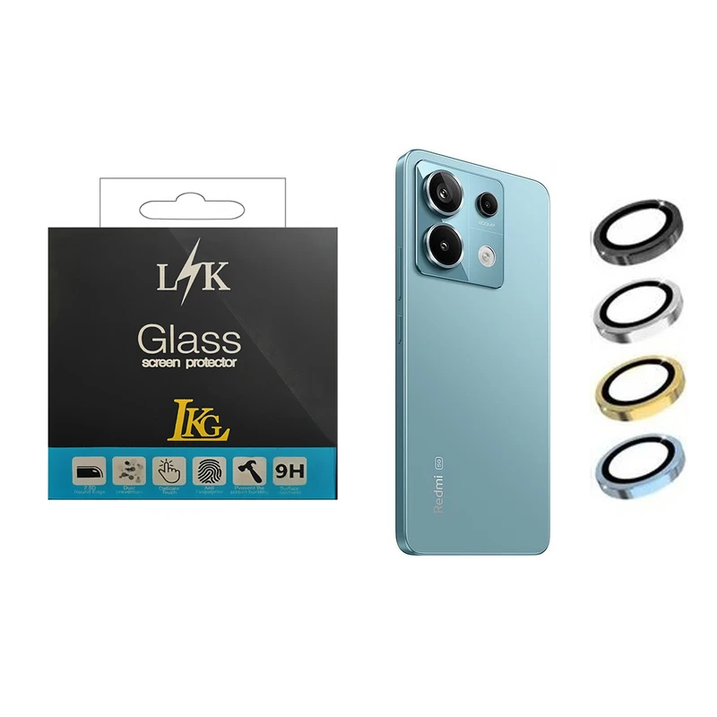 محافظ لنز دوربین ال کا جی مدل رینگی مناسب برای گوشی موبایل شیائومی Redmi Note 13 Pro 5G