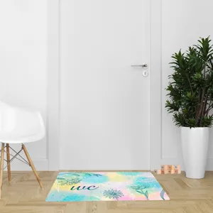 پادری مدل سه لایه رویه مخمل طرح سرویس بهداشتی کد S411 سایز 75x45 سانتی متر