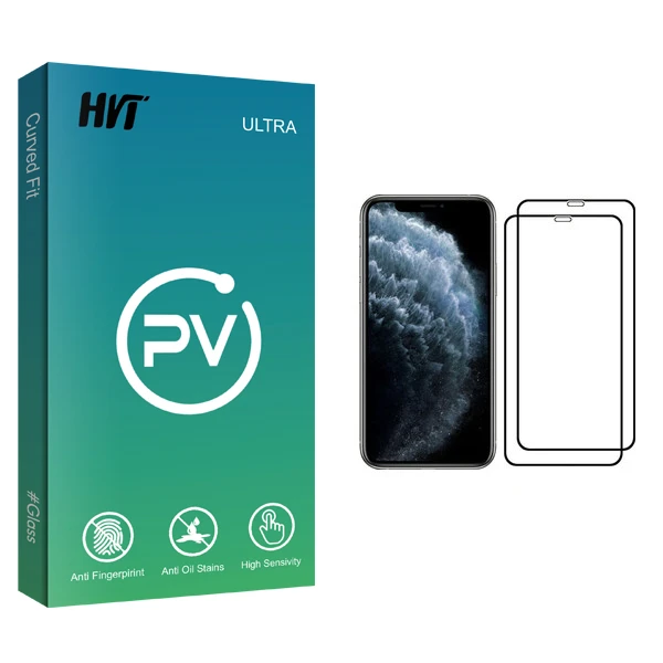 محافظ صفحه نمایش اچ وی تی مدل PV glass مناسب برای گوشی موبایل اپل iPhone 11 Pro بسته دو عددی