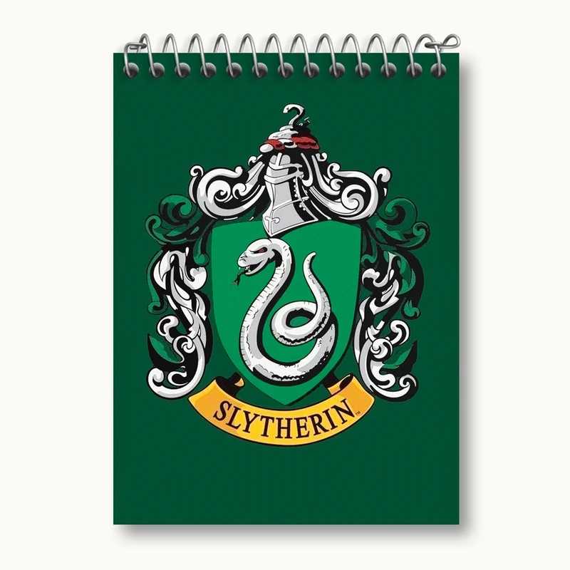 دفتر یادداشت 50 برگ خندالو مدل اسلیترین هری پاتر Harry Potter کد 19360