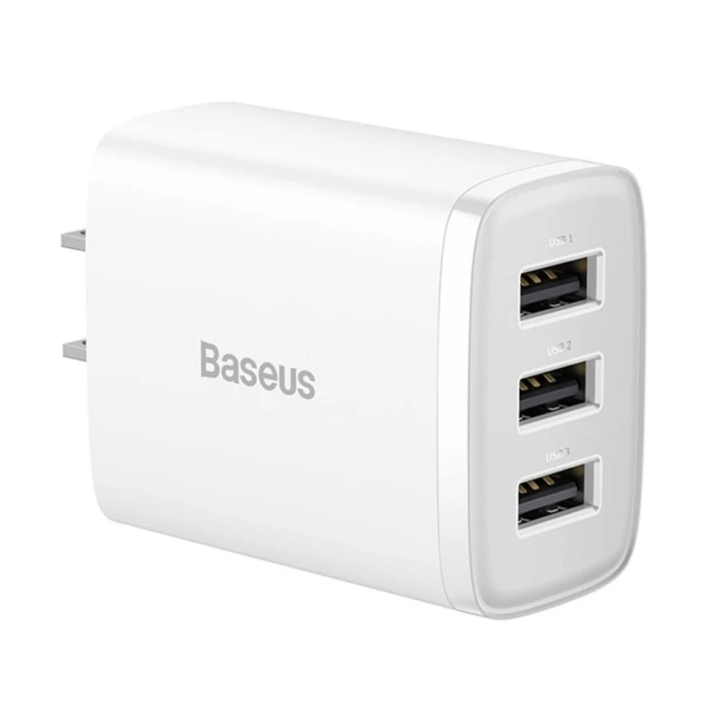 شارژر دیواری 17 وات سه پورت بیسوس مدل Compact 3U 17W CN