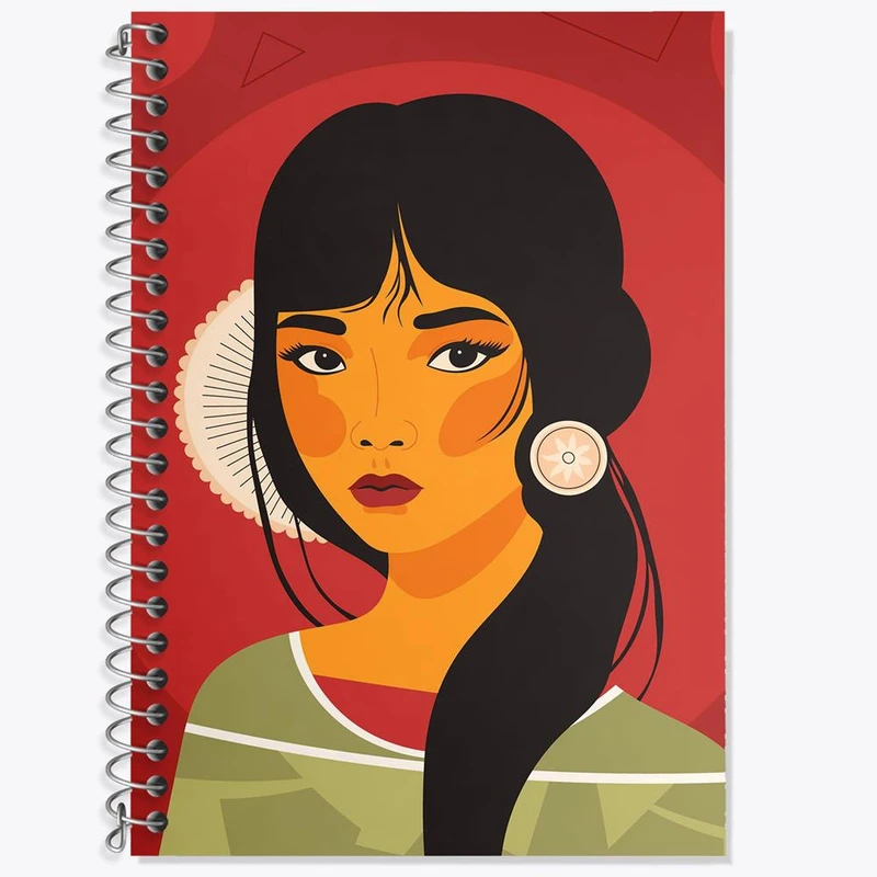 دفتر زبان 50 برگ خندالو مدل سه خط طرح دختر قوی Girl Power کد 28957