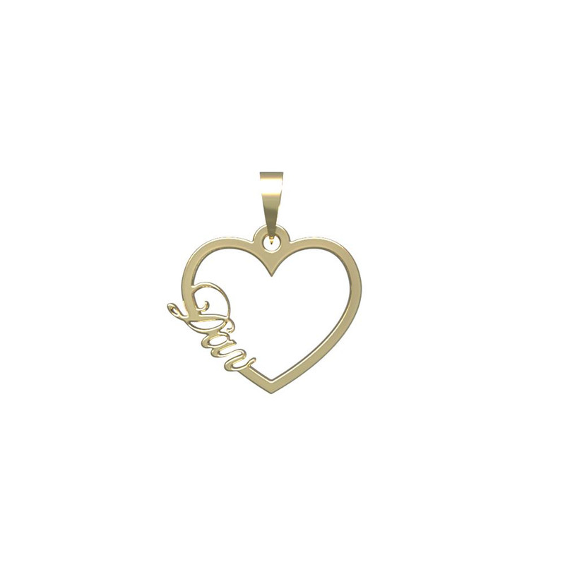 آویز گردنبند طلا 18 عیار زنانه مدوپد مدل اسم داو dav کد PB1-10007