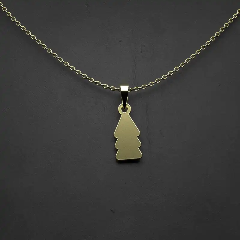 گردنبند طلا 18 عیار زنانه مدوپد مدل هندسی کد CC2-1-1104