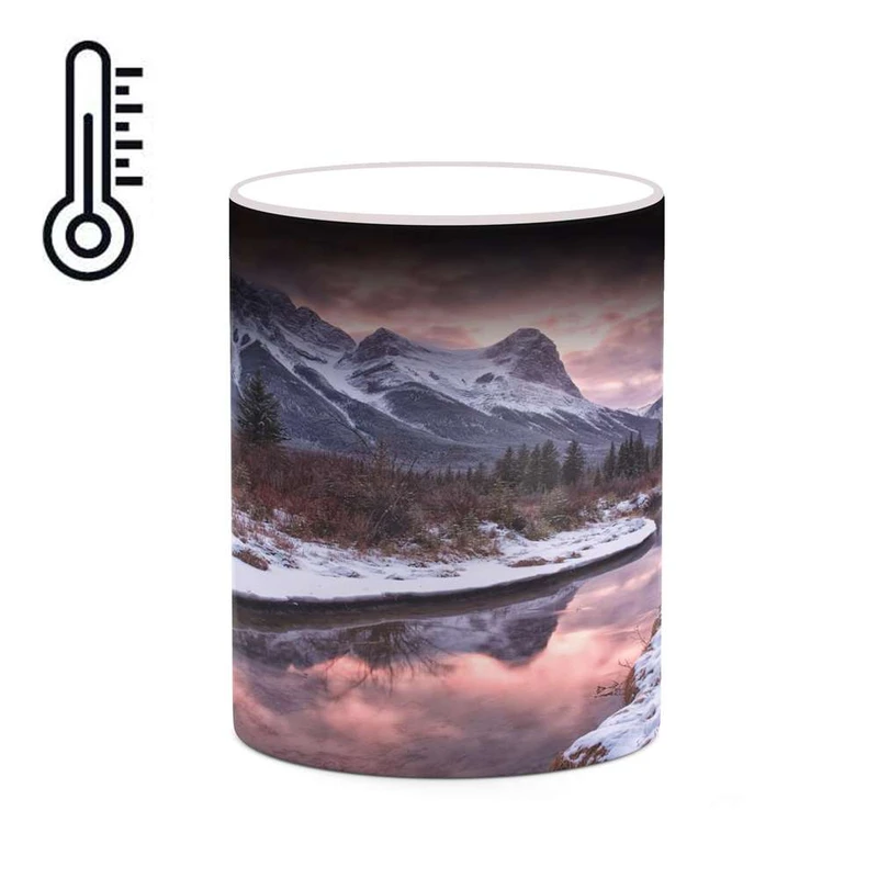 ماگ حرارتی کاکتی مدل منظره برفی کد mgh18460