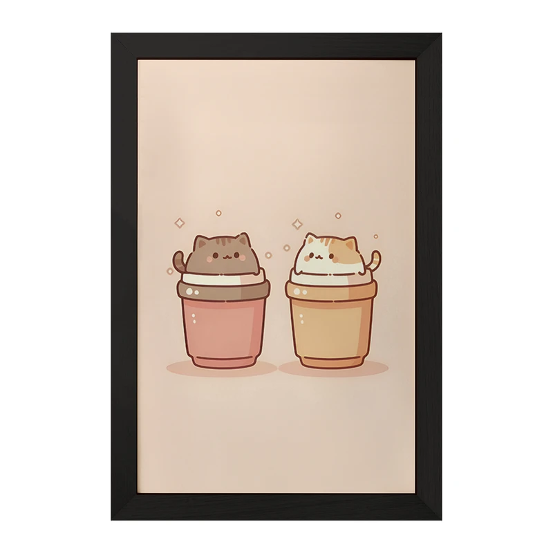 تابلو خندالو مدل گربه های بامزه کد F5549