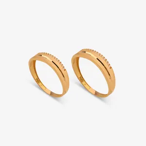 ست حلقه طلا 18 عیار زنانه و مردانه دوست خوب مدل DK153