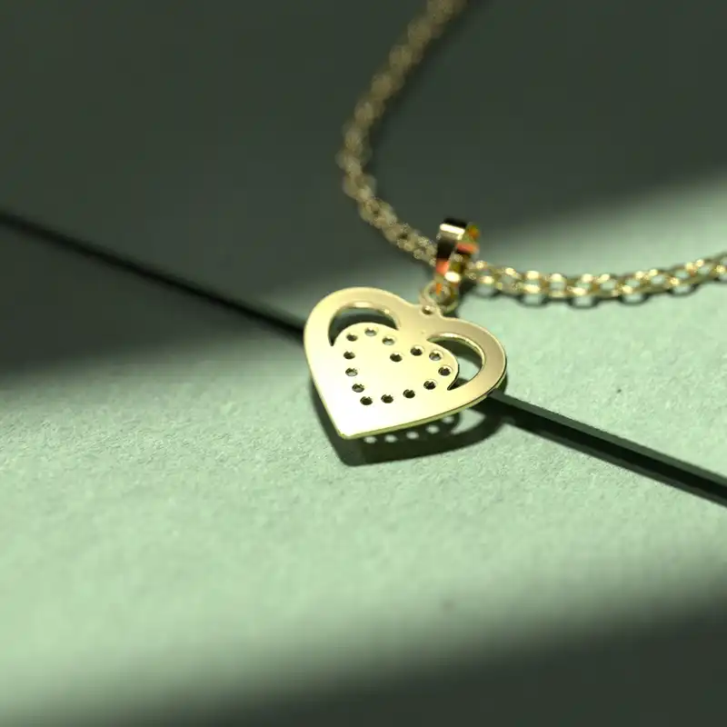 گردنبند طلا 18 عیار زنانه مدوپد مدل لوزی اسلیمی کد CA10258