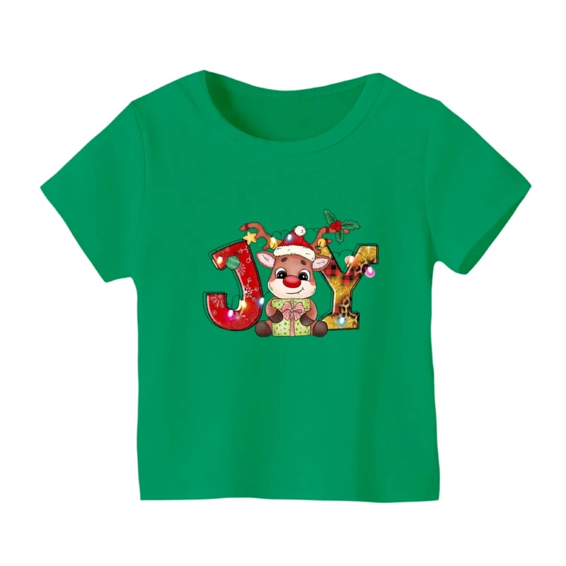 تی شرت آستین کوتاه بچگانه مدل گوزن کریسمس کد 23