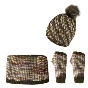 ست کلاه و شال گردن و دستکش بچگانه مدل برفکی KST-110