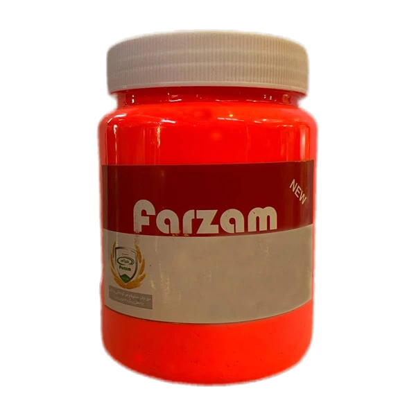 رنگ فلورسنت صورتی فرزام کد 226 وزن نیم کیلوگرم