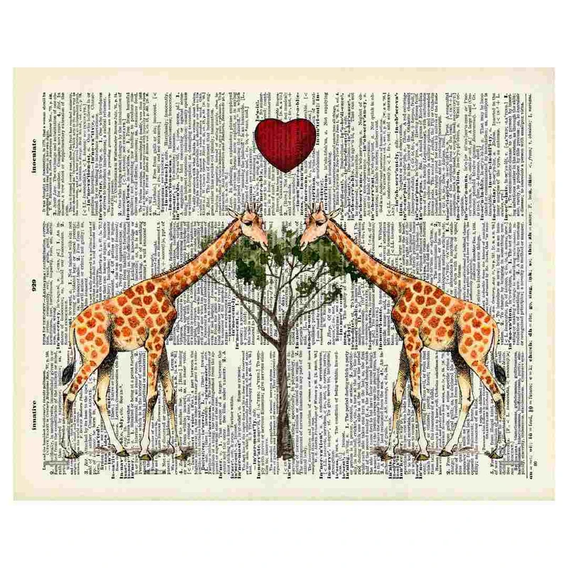 پوستر مدل زوج زرافه عاشق
