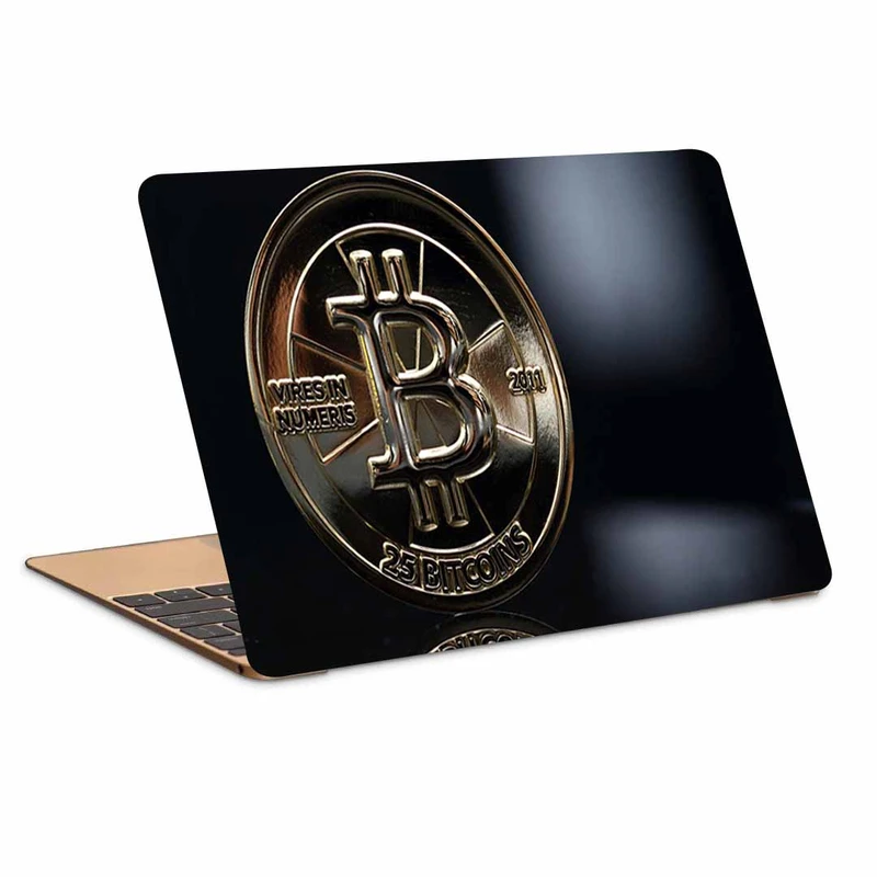 استیکر لپ تاپ طرح bitcoin کد p-1034 مناسب برای لپ تاپ 15.6 اینچ
