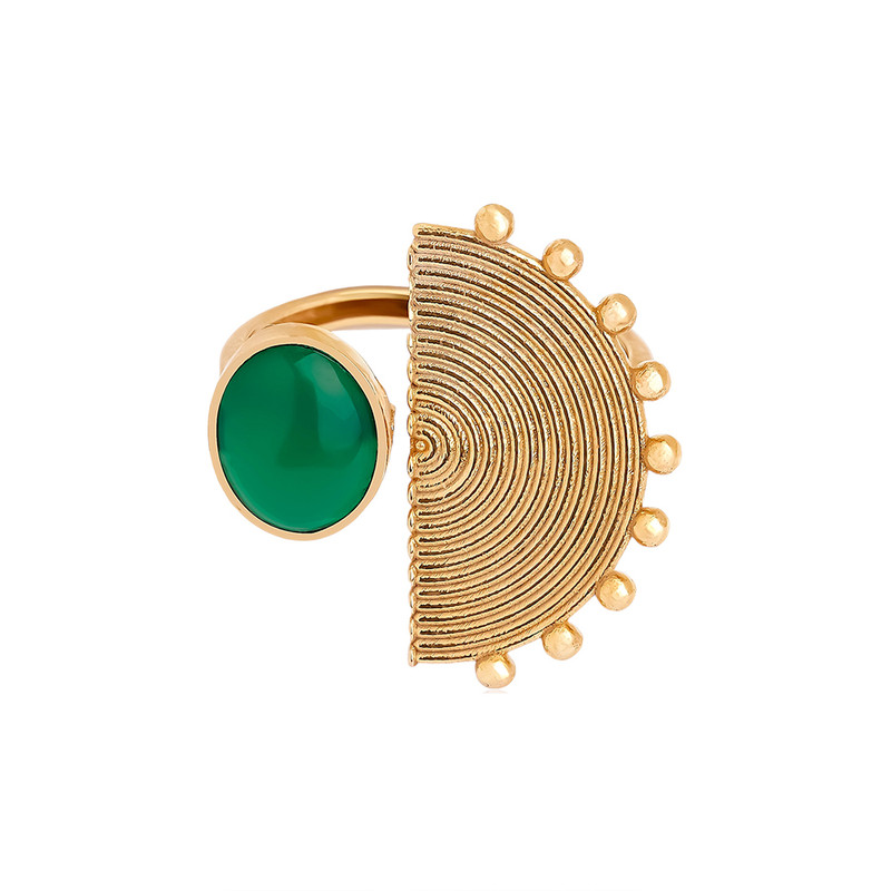 انگشتر طلا 18 عیار زنانه لاوین مدل بادبزن سایز 57