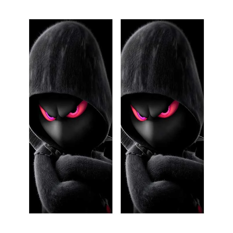 برچسب ستون خودرو طرح کارتونی کد BS0110 بسته دو عددی