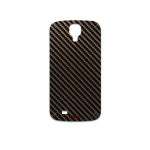 MAHOOT Glossy-Brown-Fiber Cover Sticker for Samsung Galaxy S4