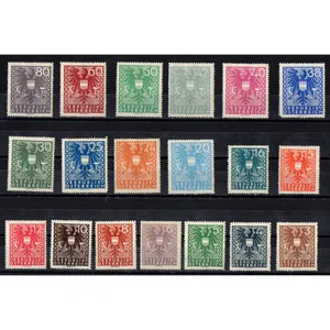 تمبر یادگاری مدل اتریش نشان ملی چاپ 1942 مجموعه 19عددی