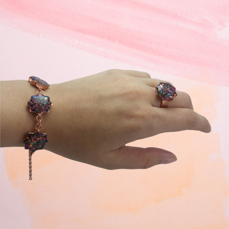 نیم ست دخترانه مدل ستاره کد G1106