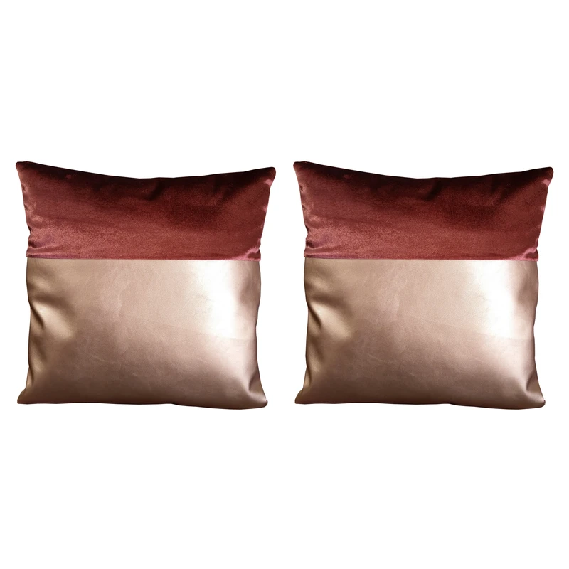 کاور کوسن مدل چرمی کد C-LEATHERY-ARF40 بسته 2 عددی