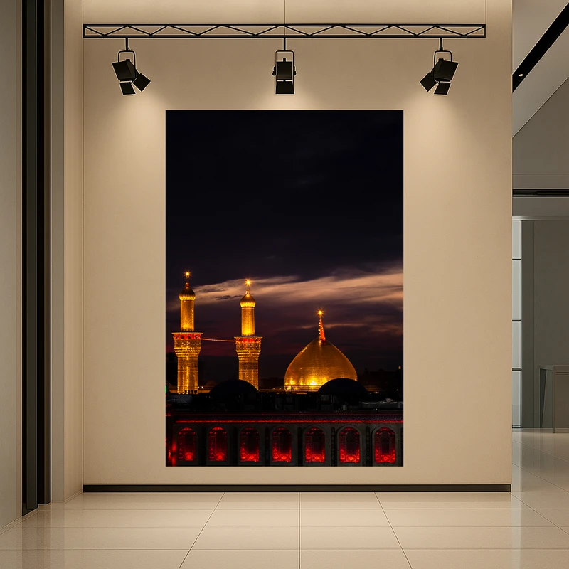 تابلو بوم طرح مخمل امام حسین (ع) مدل کربلا کد AR3059226