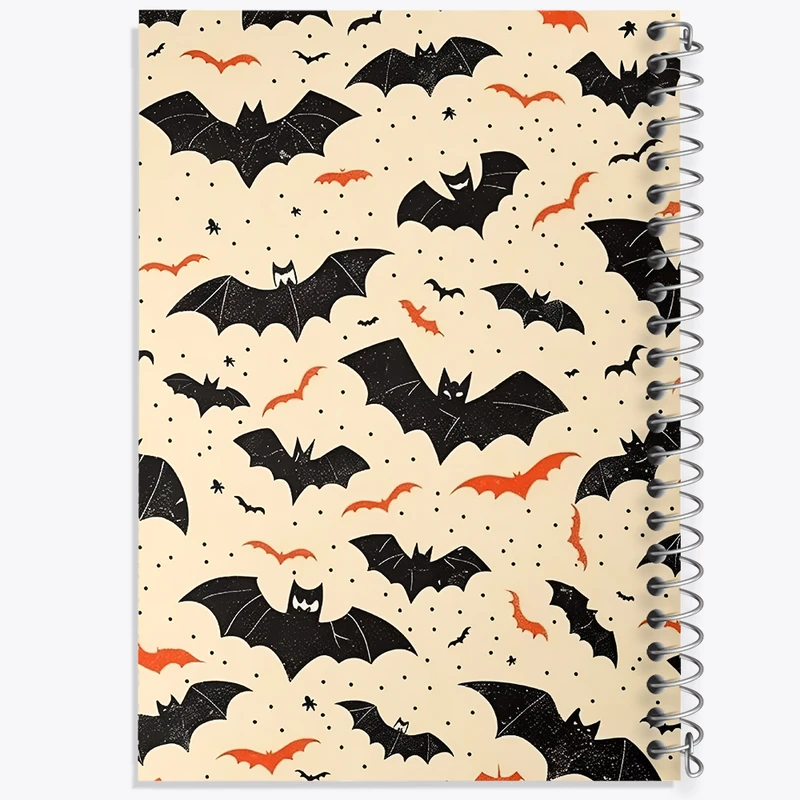 دفتر شطرنجی 50 برگ خندالو طرح پترن خفاش کد N5413