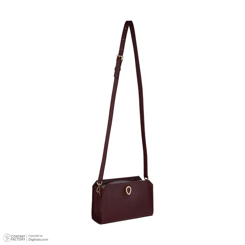 کیف دوشی زنانه اوال مدل 110 رنگ زرشکی