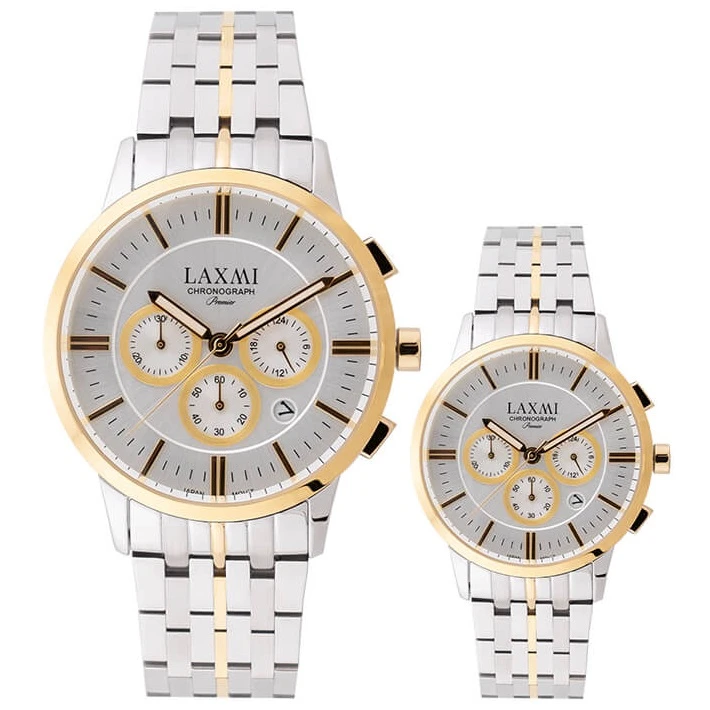 ست ساعت مچی عقربه ای زنانه و مردانه لاکسمی مدل 8547G - 8547L