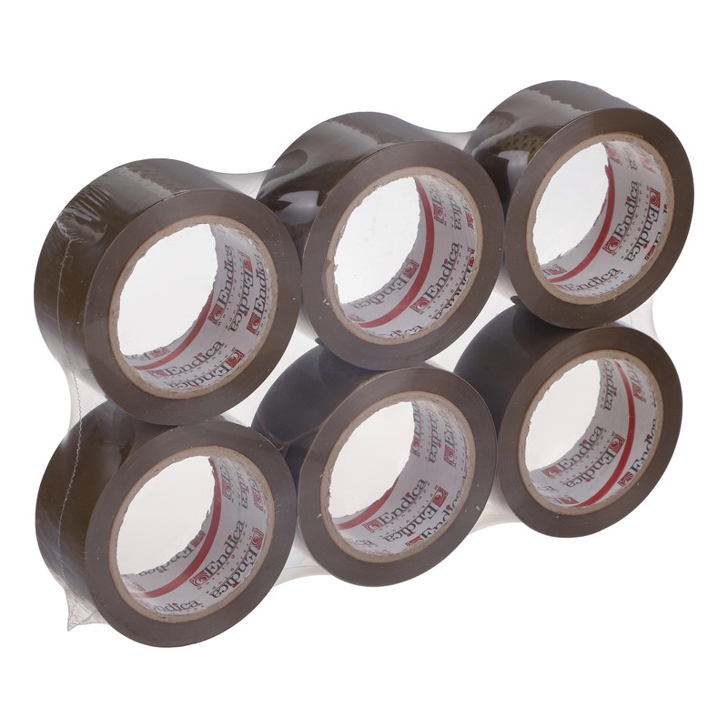نوار چسب کارتن اندیکا مدل 30 عرض 5 سانتی متر بسته 6 عددی