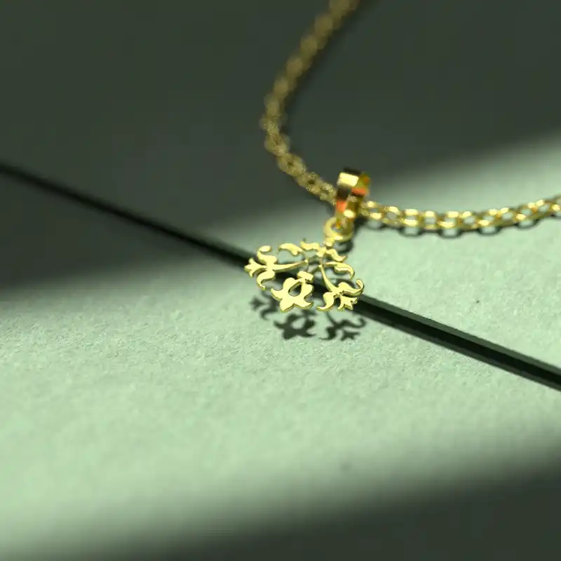 گردنبند طلا 18 عیار زنانه مدوپد مدل اسلیمی