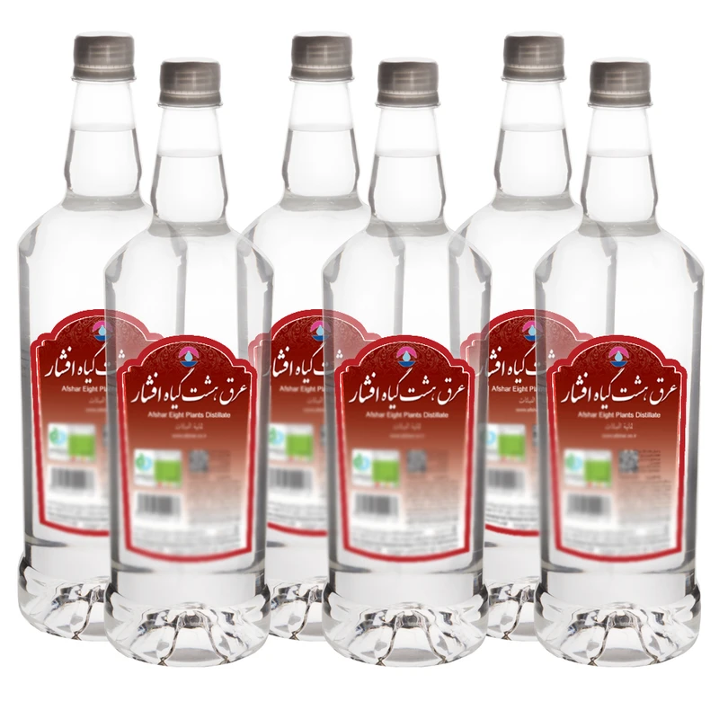 عرق هشت گیاه افشار - 1 لیتر بسته 6 عددی