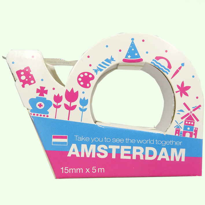 چسب نواری فانتزی طرح کشور هلند آمستردام مدل واشی کد AMSTERDAM عرض 1.5 سانتی متر