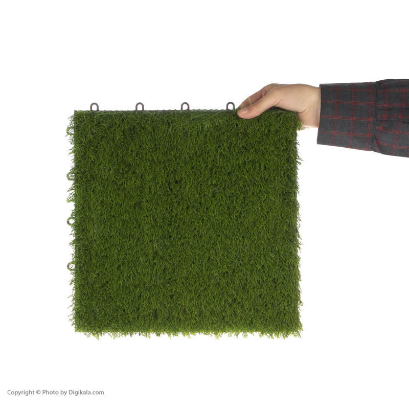 چمن مصنوعی مدل تایل سایز 30x30 سانتی متر بسته ده عددی