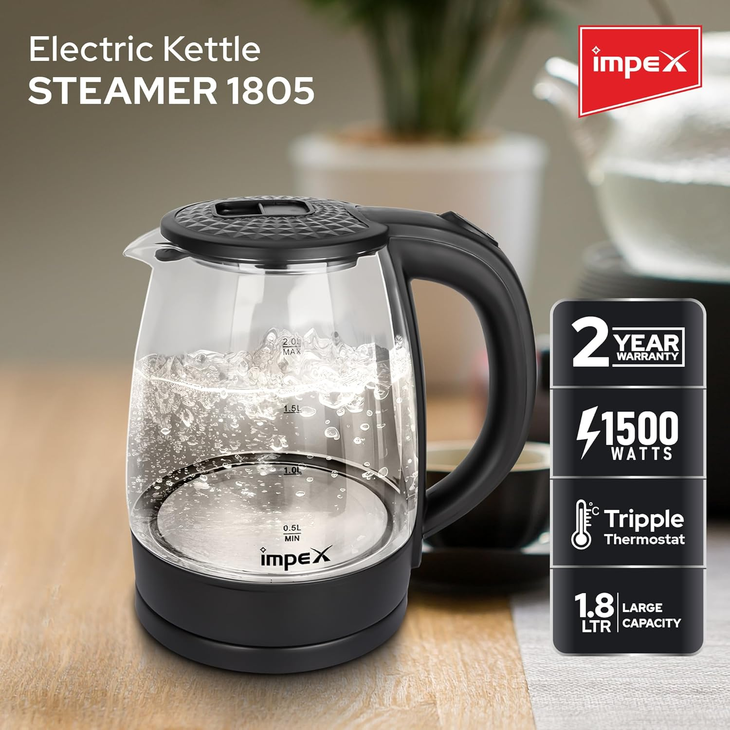 کتری برقی ایمپکس مدل steamer 1805