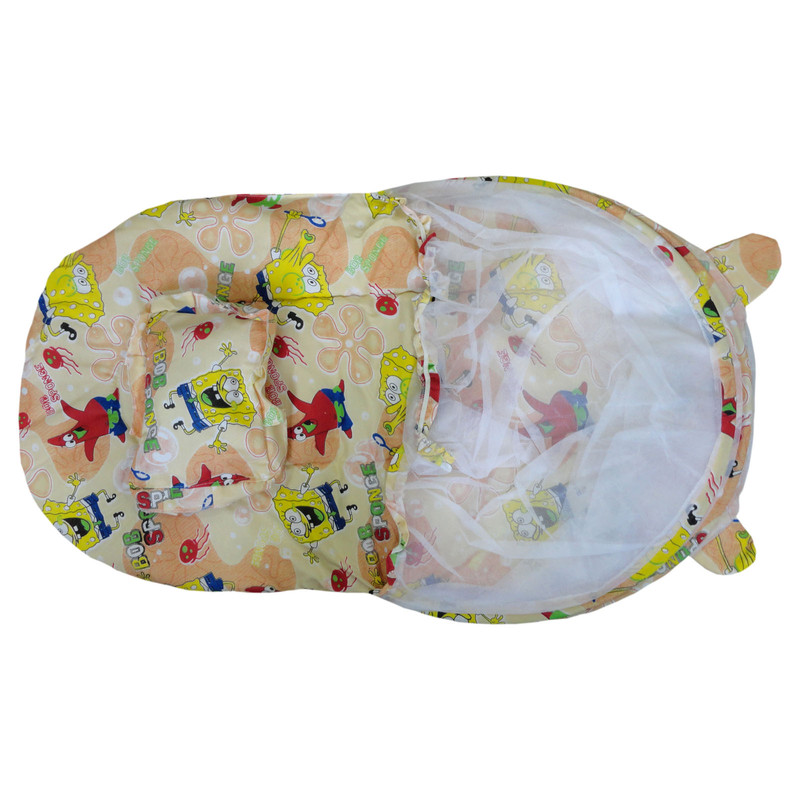 پشه بند کودک مدل خیمه ای تشک دار باب اسفنجی